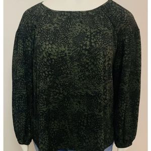 Womens Ava & Viv olive green and black blouse - 2x